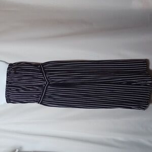 Derek Heart Plus. Women's Navy Blue Pin Stripe Wide Leg Jumpsuit. Size 1X